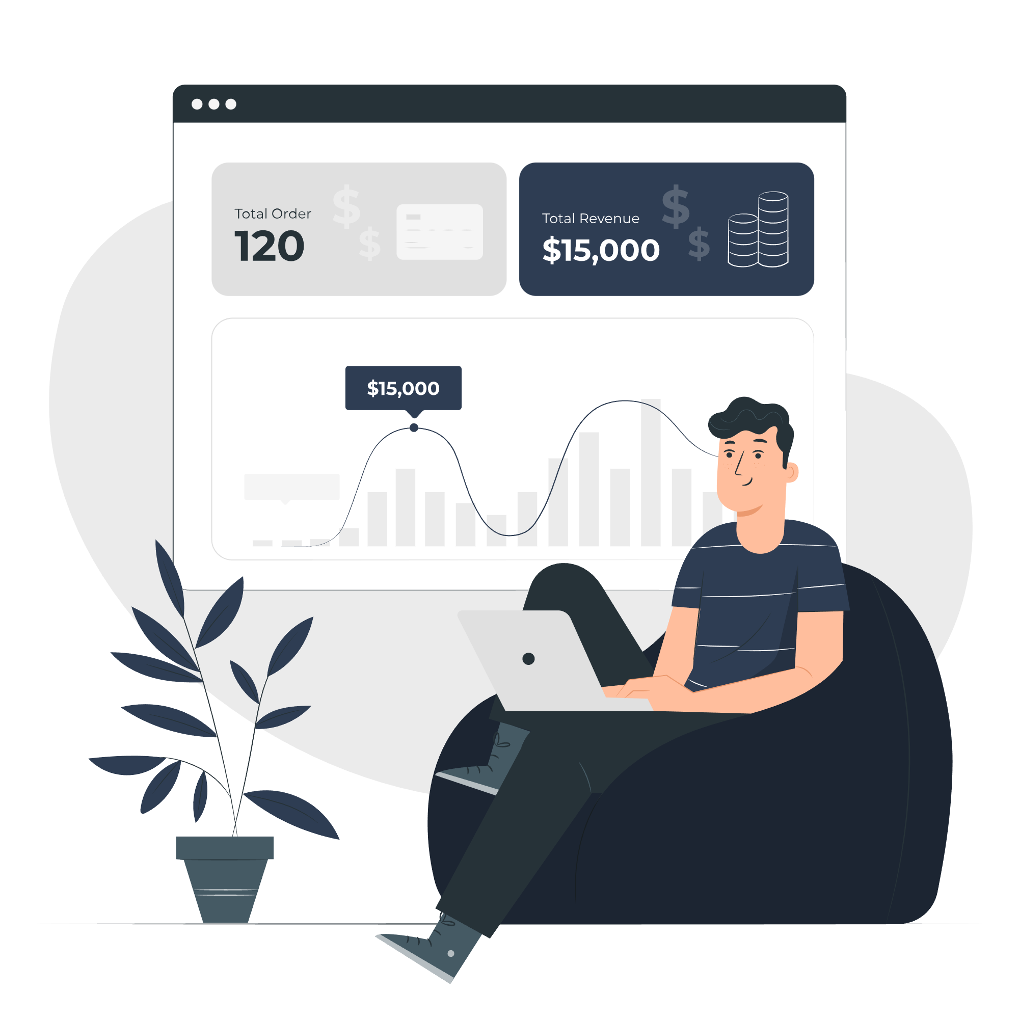 Panel de administracion - Dashboard con metricas financieras